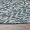Homeroots 8 ft. Round Blue Geometric Indoor & Outdoor Area Rug 396245 - alternate 4